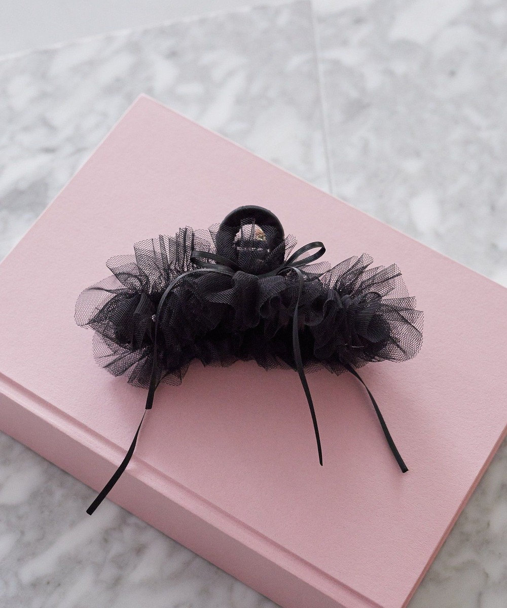 Maison de FLEUR チュールタイニーリボンバンスクリップ 
