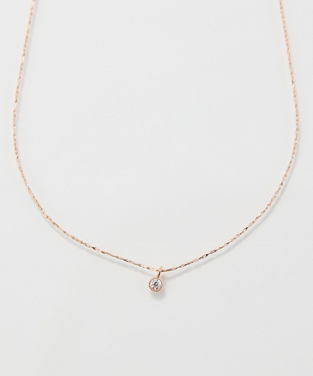 Phoebe 【金属アレルギー対応】シャイニーフチミルネックレス　シャンパンゴールド 