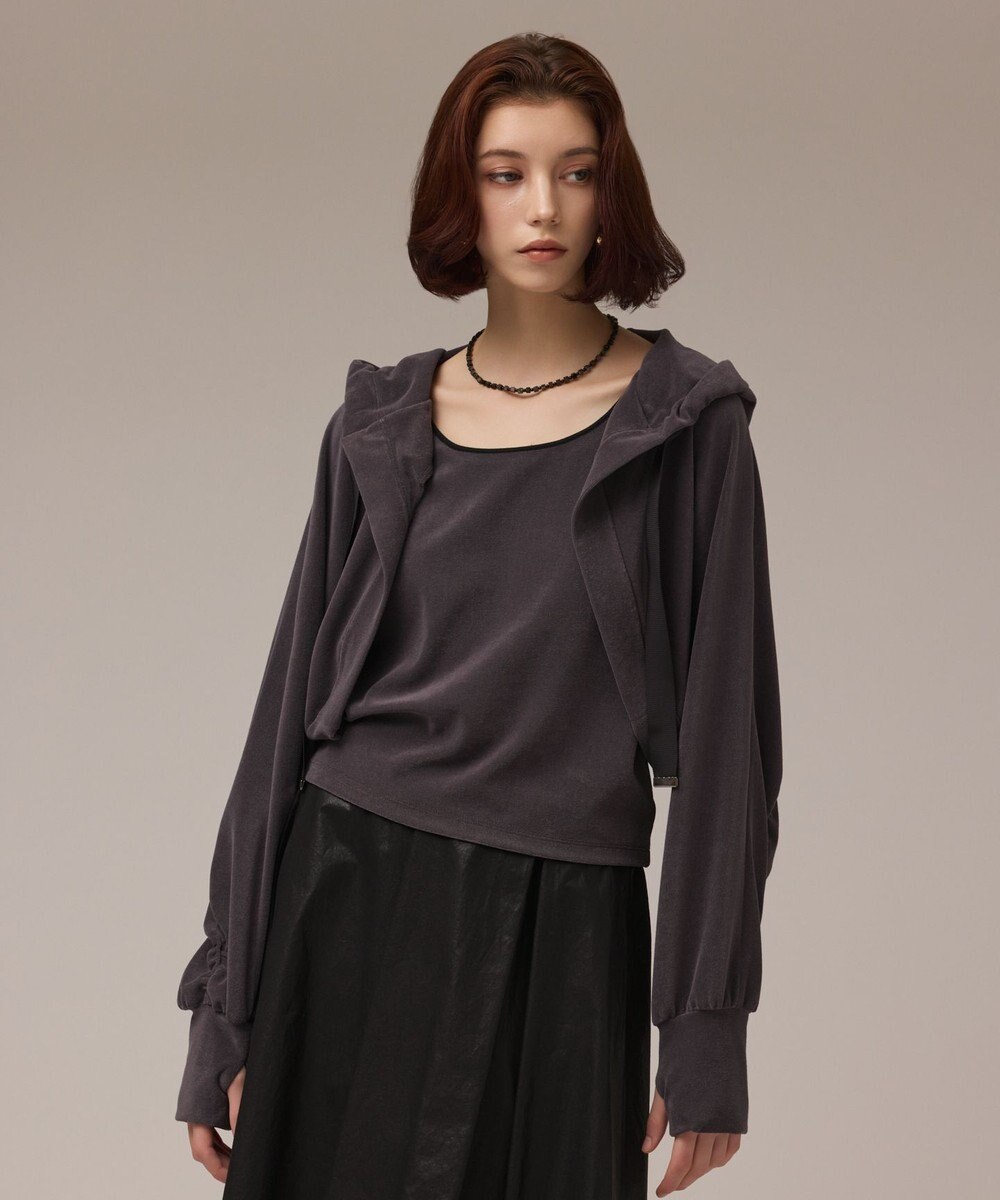 GRACE CONTINENTAL ルーズパーカーsetトップ 