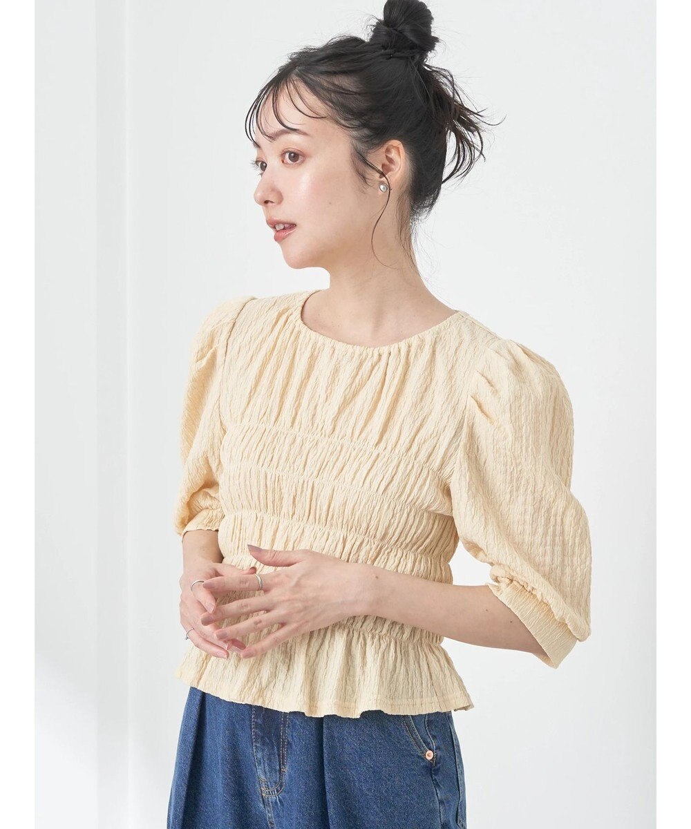 earth music&ecology ポコポコシャーリングトップス 