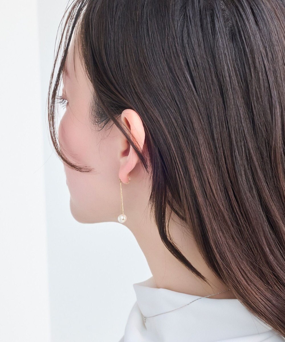 Phoebe 【痛くないシリーズ】【金属アレルギー対応】トライアングルコットンパールライトフィットイヤリング 