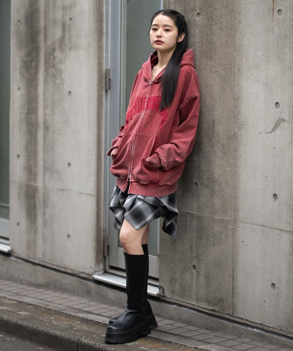 WEGO 【ユニセックス着用ITEM/SMLサイズ展開】グラフィックZIPパーカー 