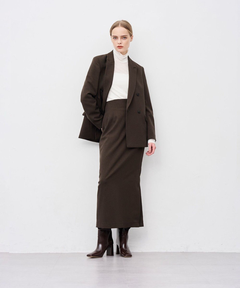 uncrave ウォッシャブルウールライクツイル Iラインスカート 