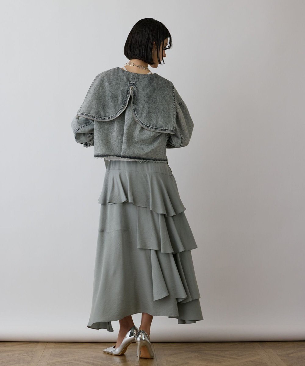 GRACE CONTINENTAL イレヘムサテンスカート 