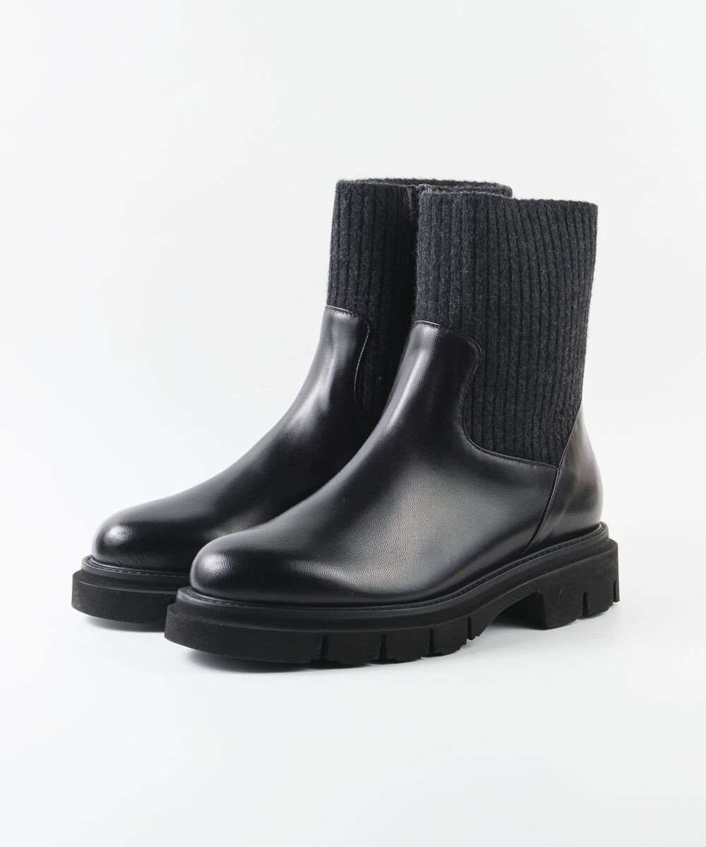 BONTRE 【イタリア製/本革】【LucaGrossi/ルカグロッシ】サイドニットショートブーツ/K148T-VA 