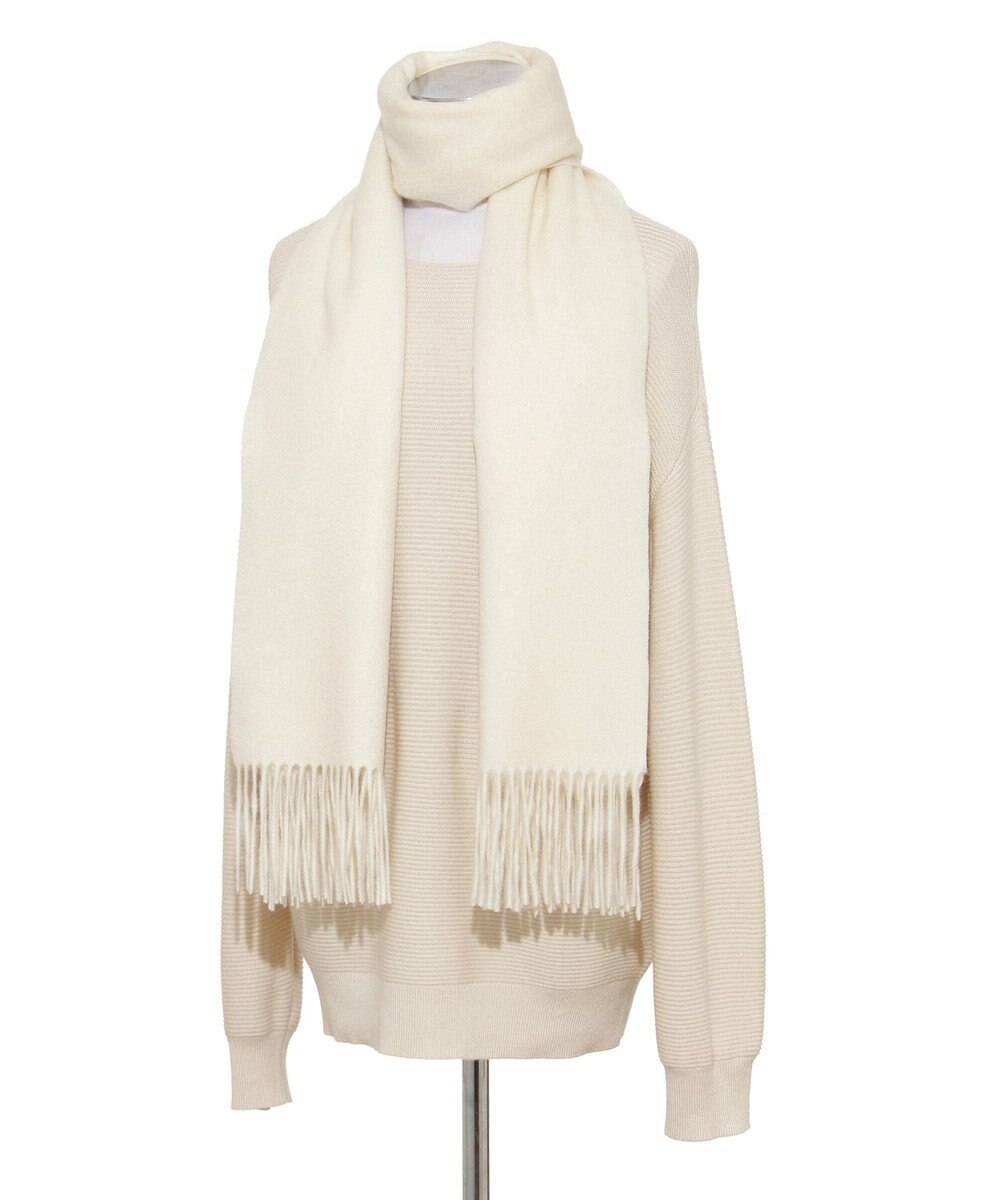 MOONBAT プラスムーンバット (+moonbat) カシミヤ100％無地ストール 洗える 190㎝×50㎝ 