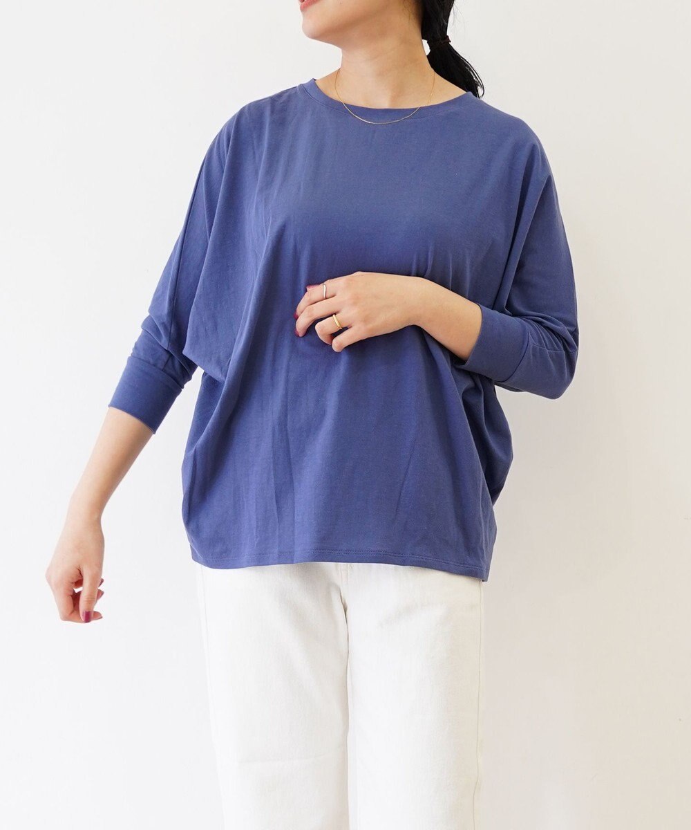 TOQUE 〈大草直子さんアドバイザー〉 【天然素材】タンギスコットン天竺ドルマンTシャツ 