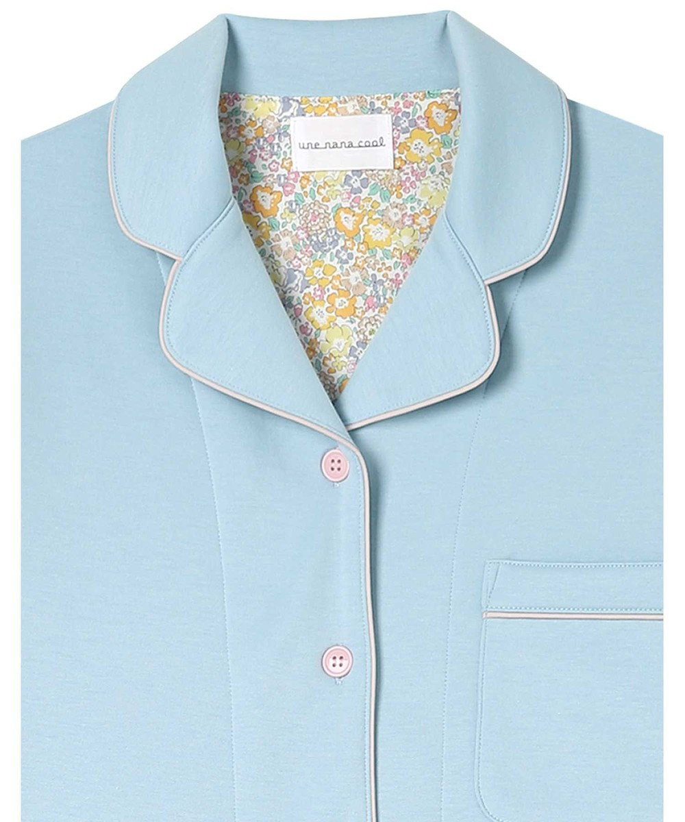 une nana cool 【綿混】ハイゲージダブルエアー 長袖開襟パジャマ MADE WITH LIBERTY FABRIC 