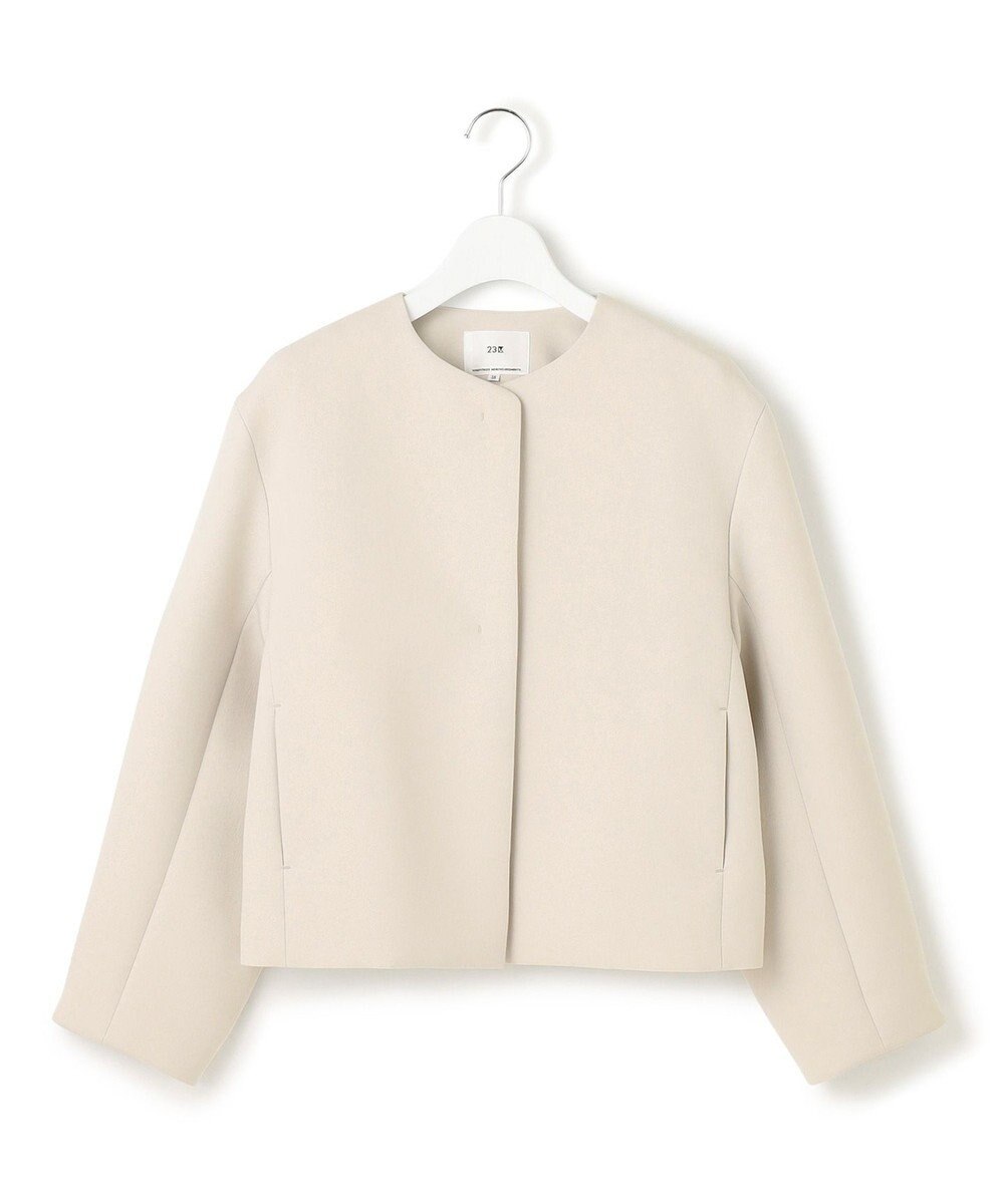 23区 【VERYコラボ】ストレッチトリプルクロス ノーカラージャケット 