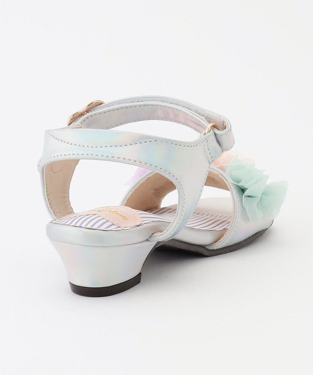 ANY KIDS フラワー ヒール サンダル 