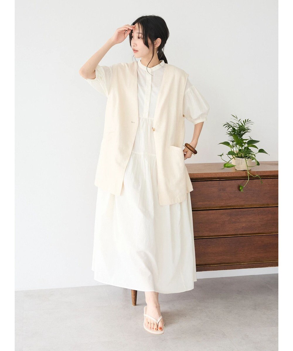 CRAFT STANDARD BOUTIQUE インド綿ティアードマキシワンピース 