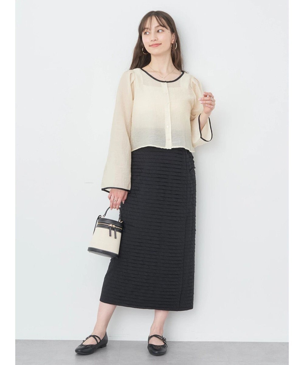 earth music&ecology シアーパイピングシャツ 