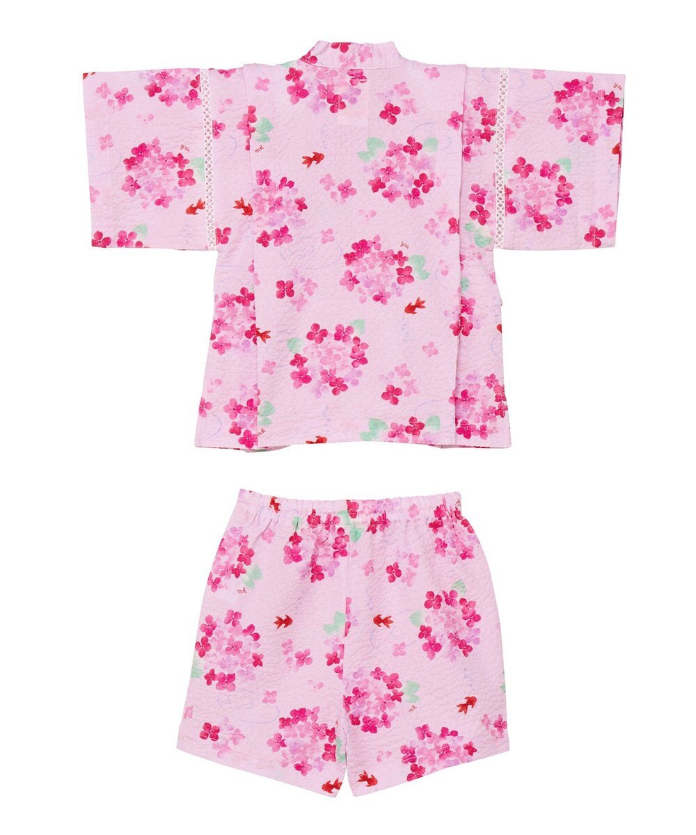 MIKI HOUSE HOT BISCUITS 【ミキハウス】【80-150cm】 アジサイ柄甚平スーツ 