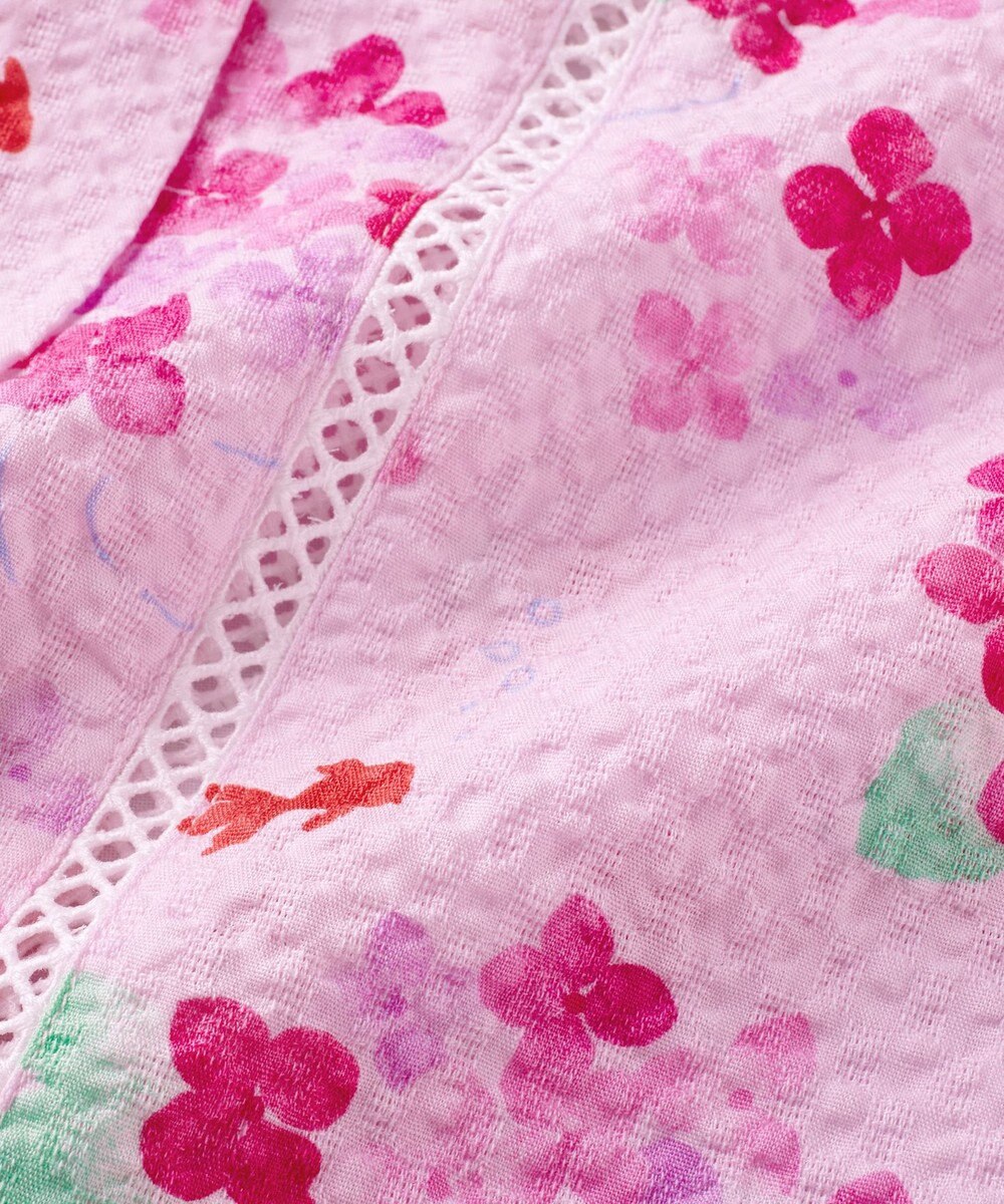 MIKI HOUSE HOT BISCUITS 【ミキハウス】【80-150cm】 アジサイ柄甚平スーツ 