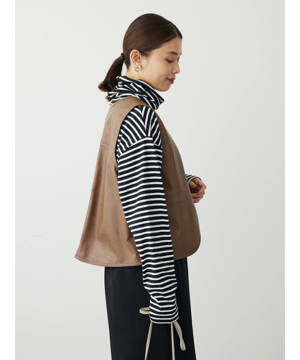 Green Parks フェイクレザーベスト 