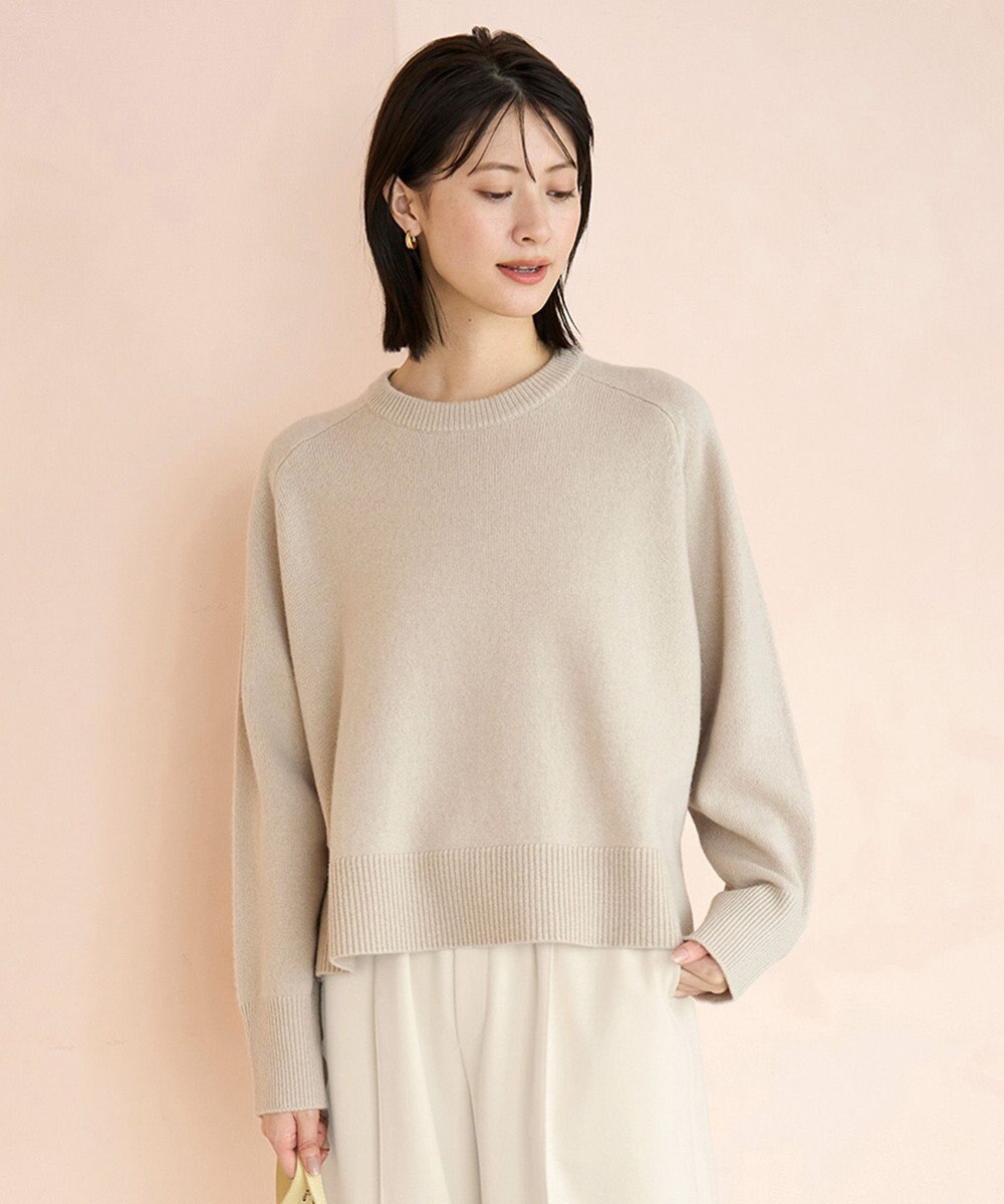 UNFILO カシミヤブレンド クルーネックニット 