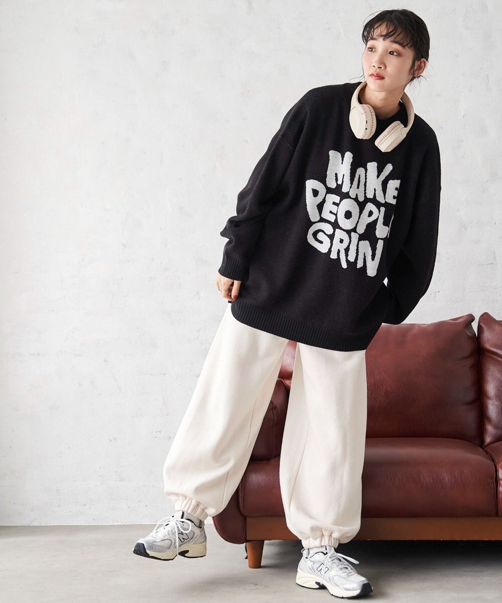 WEGO オーバーフィットジャガードプルオーバー 