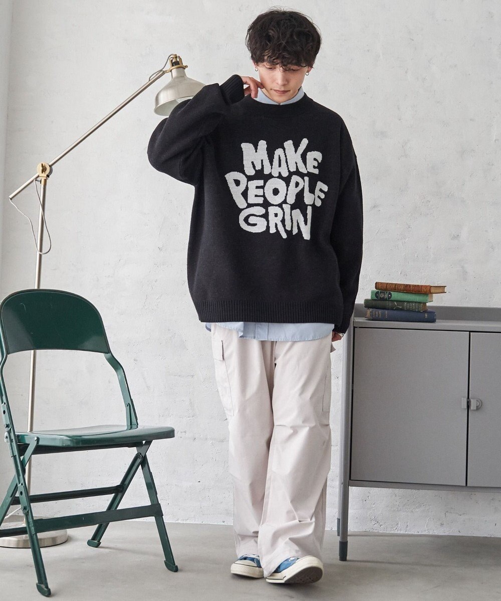 WEGO オーバーフィットジャガードプルオーバー 