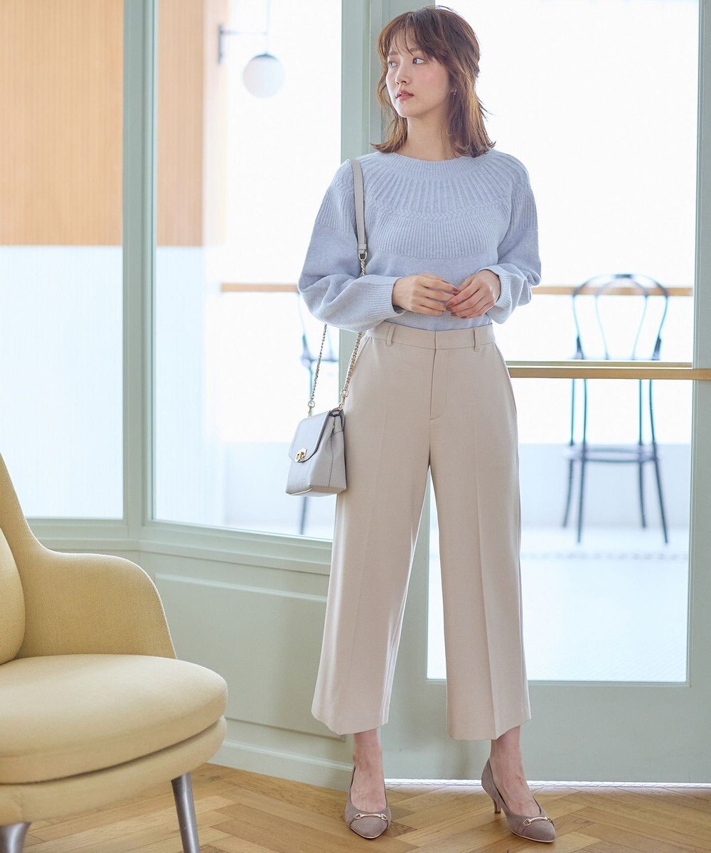 ANY SIS L 【洗える】ソフトタッチ求心 ニット 