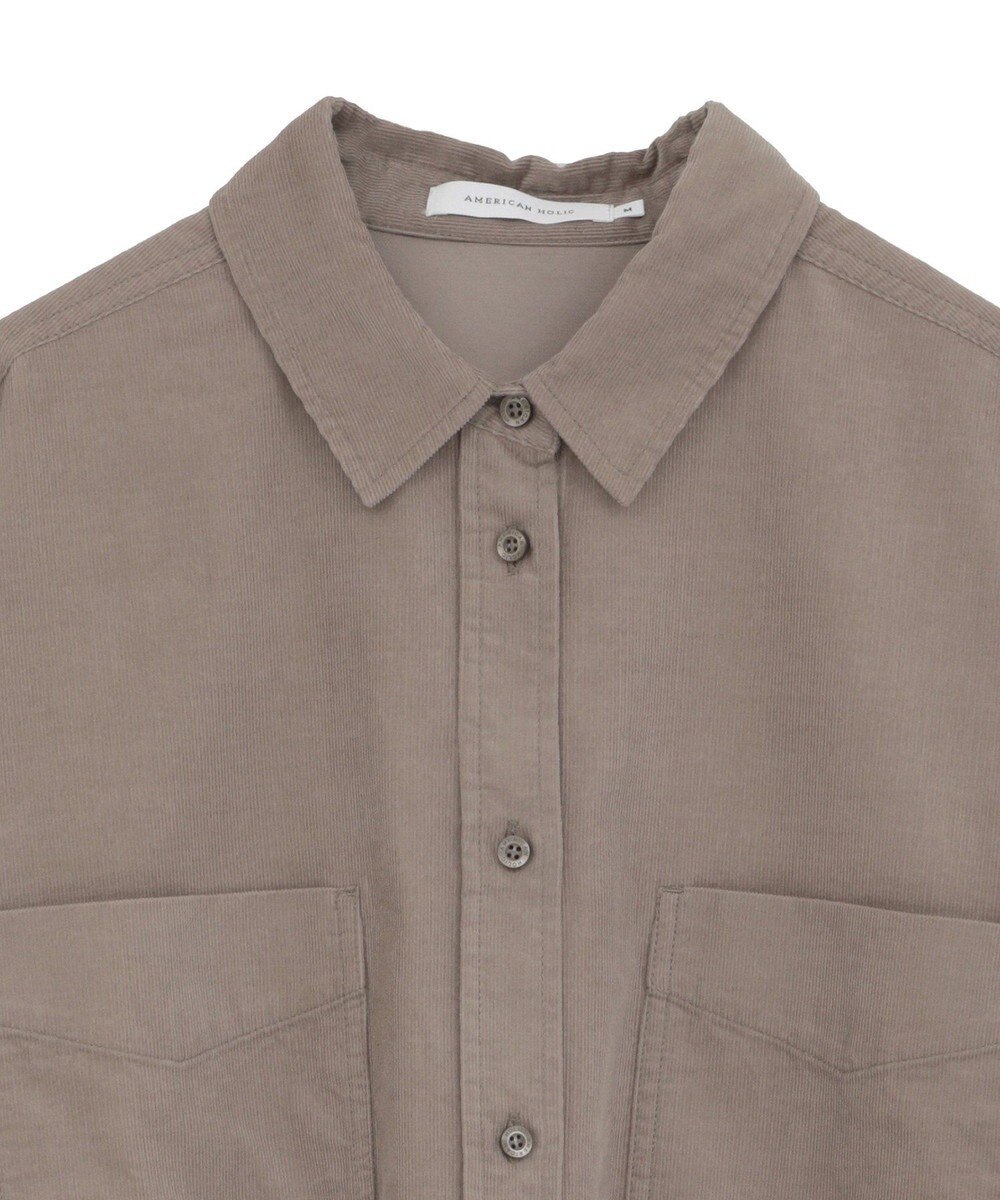 AMERICAN HOLIC Ｗポケットコーデュロイシャツ 