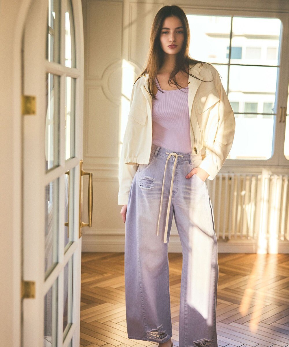 GRACE CONTINENTAL ドロストウエストデニムパンツ 