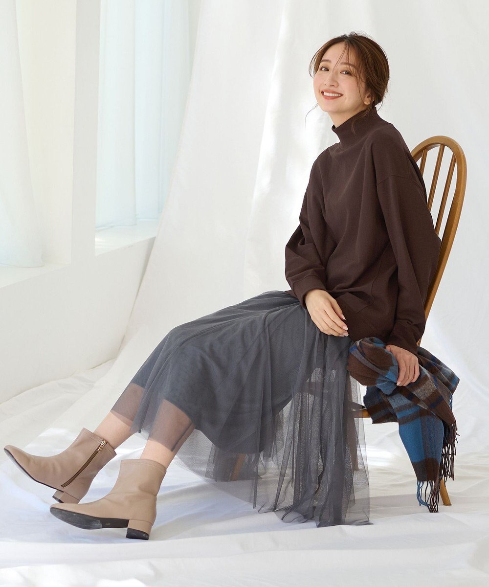 ANY 【ウエストゴム】チュールフレアースカート 