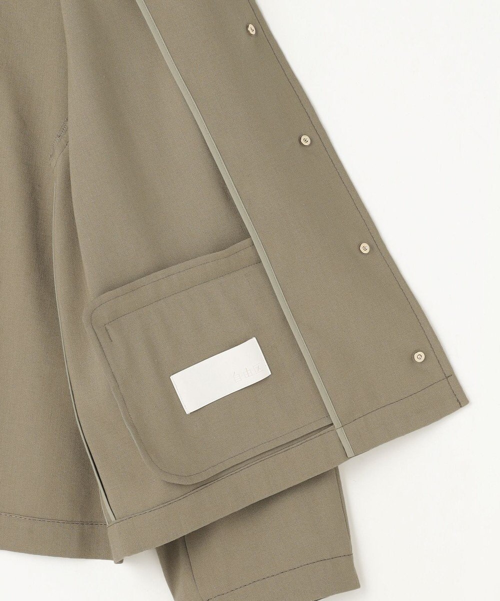 自由区 【カタログ掲載・セットアップ対応】リネンストレッチノーカラー ジャケット 