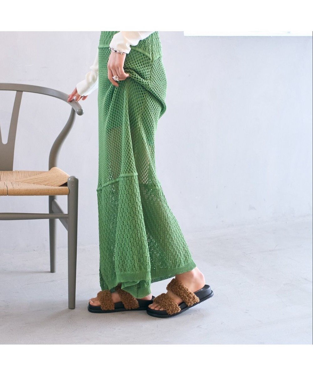 MODE ET JACOMO <carino>エコファーもこもこサンダル 