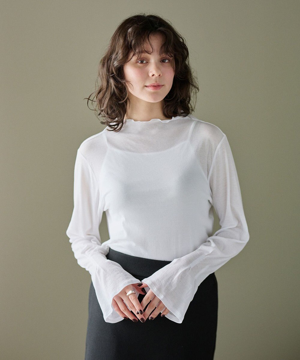 #Newans 【洗濯機可能】フレアカフスシアープルオーバー 