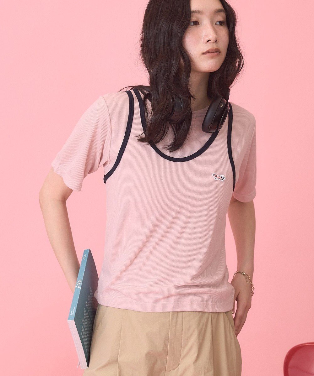 AMERICAN HOLIC 【PENNEY'S】配色タンクトップ+Tシャツ 