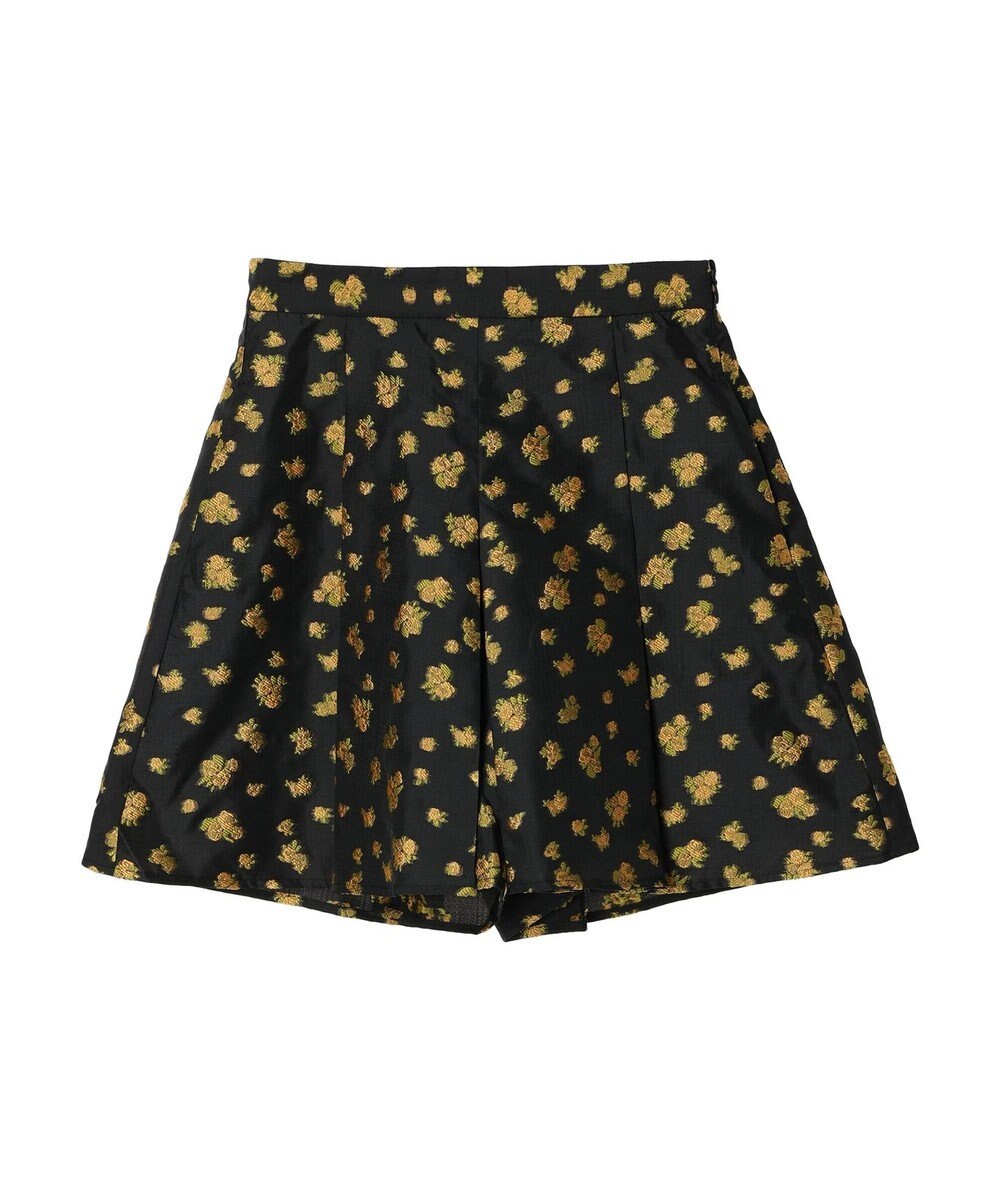 Green Parks タック入りジャガードキュロットパンツ 