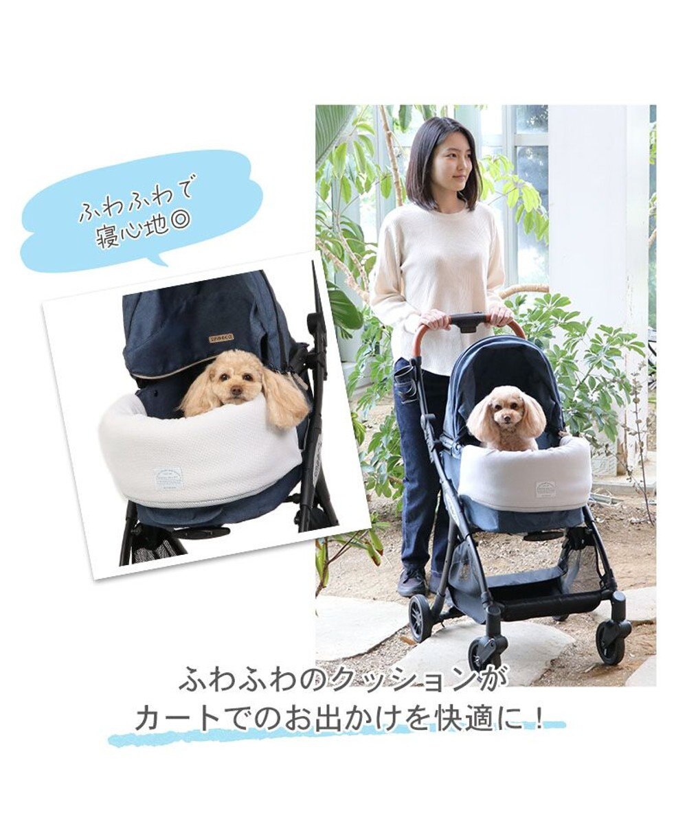 PET PARADISE ペットカート クールクッション  《水玉ベージュ /ネイビー 》 