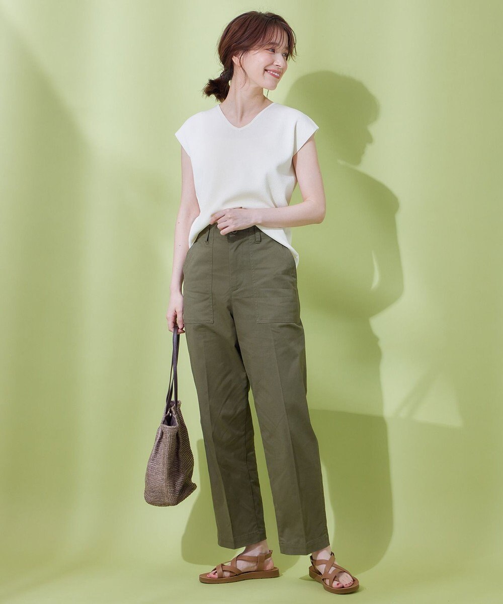 ANY L 【ウエストゴム/ストレッチ】スタイリッシュベイカーパンツ 