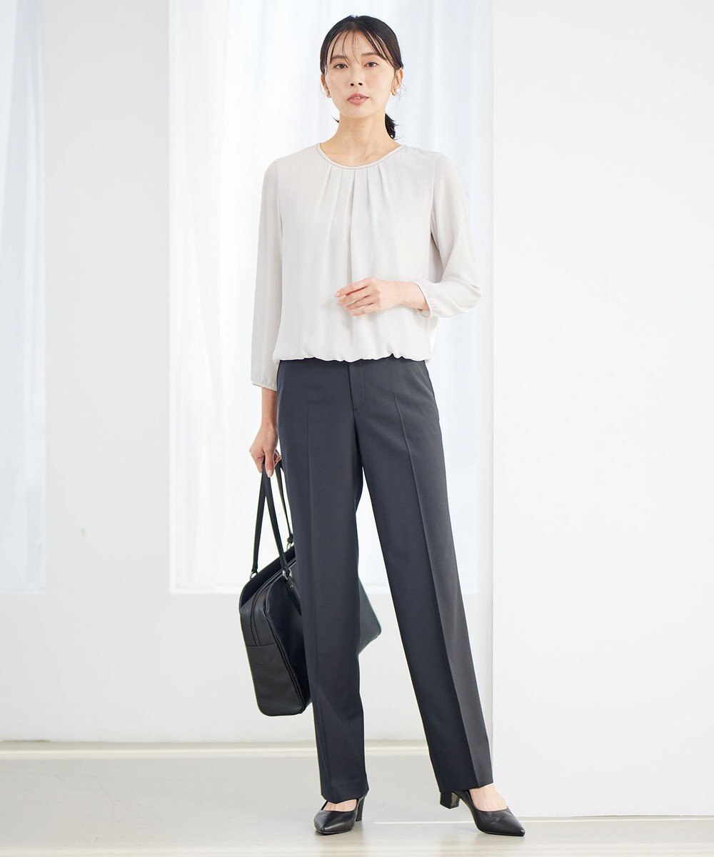 23区 【洗える】シルキーデシン ボールチェーン カットソー 