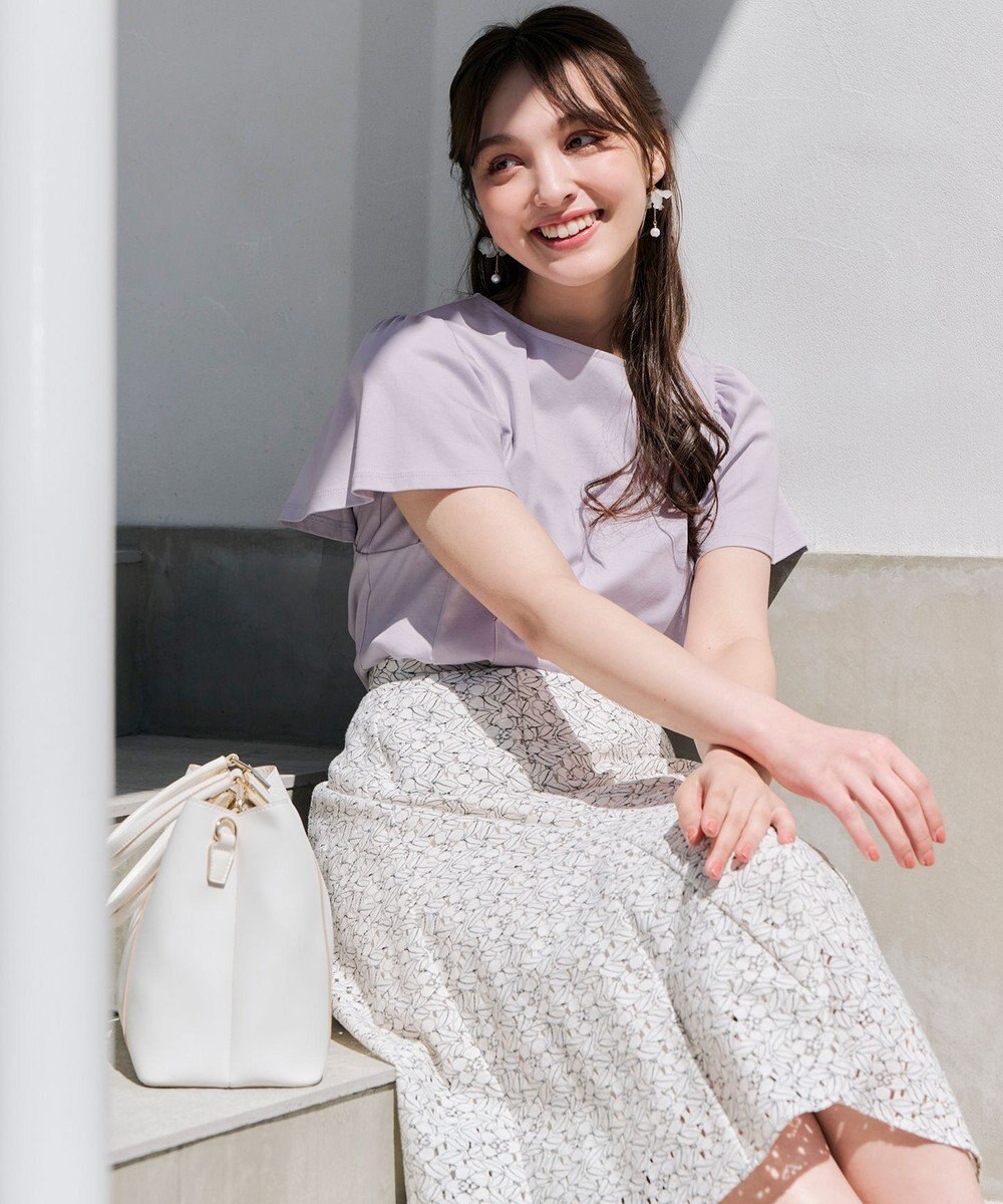 ANY SIS 【接触冷感】美人 フリルスリーブ カットソー 