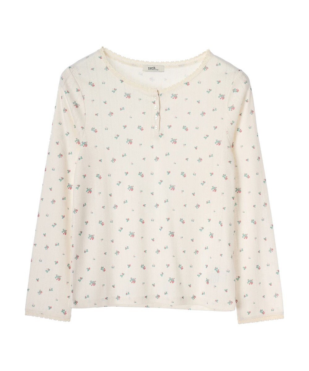 earth music&ecology アイレットジャガードタイトプルオーバー 