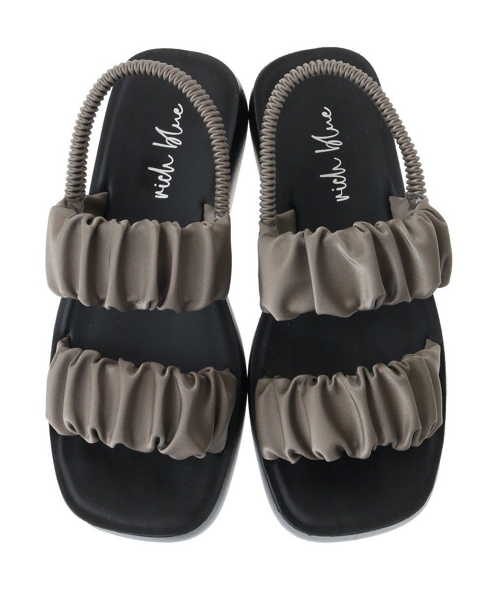 Green Parks ・ｒｉｃｈｂｌｕｅ　ギャザーアツゾコサンダル 