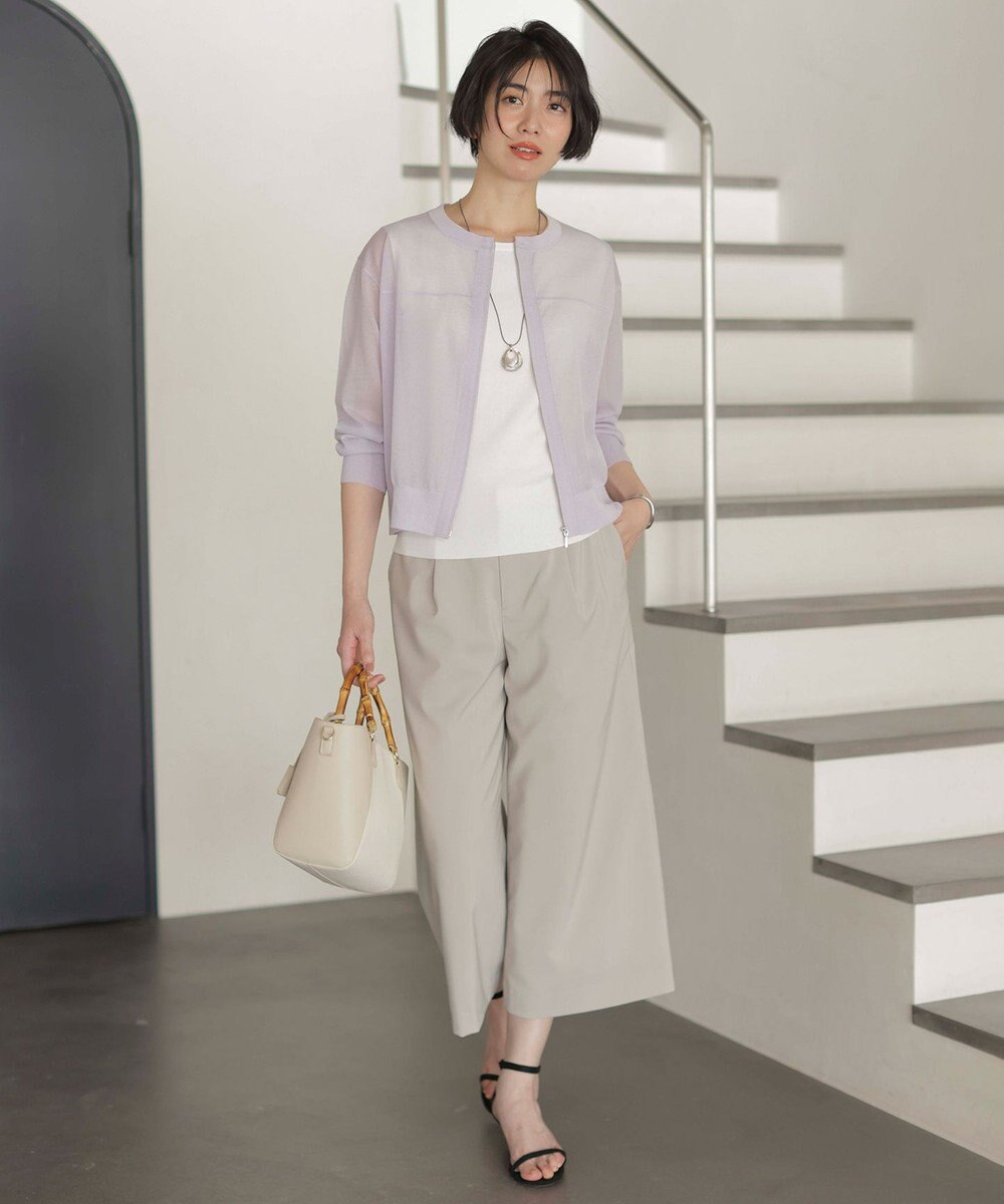 J.PRESS LADIES 【WEB限定カラーあり・洗える】FINE SLEEVELESS ニット タンクトップ 