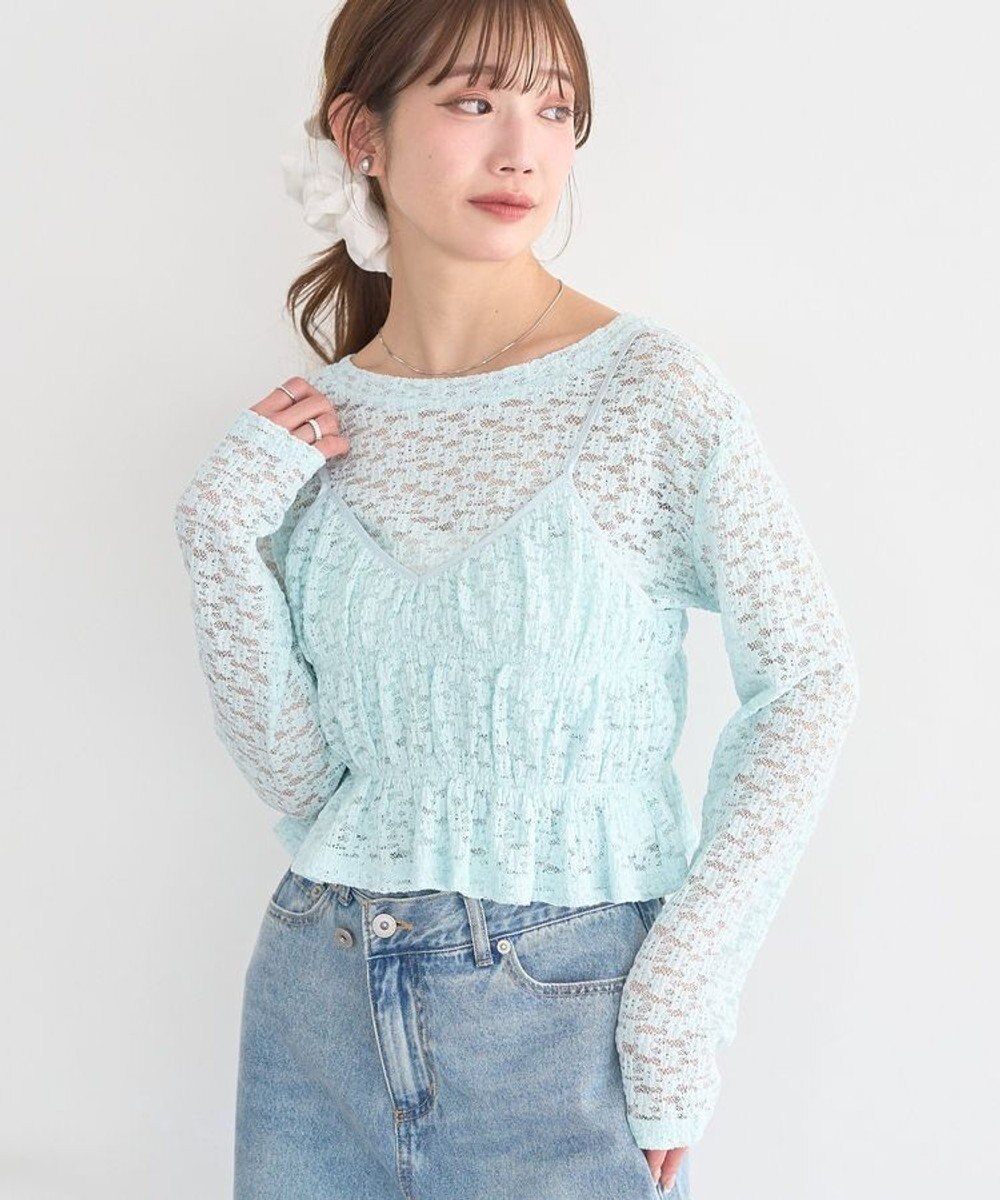 earth music&ecology SET2点カットレースプルオーバー＋ビスチェ 