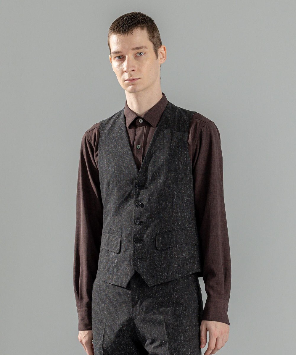 JOSEPH HOMME 新柄【洗える/ストレッチ/シワになりにくい/セットアップ対応可】クールドッツストレッチ ジレ 