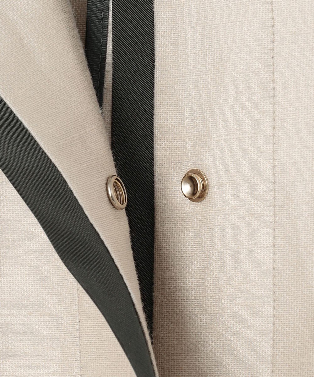 自由区 バイカラーパイピング コート 