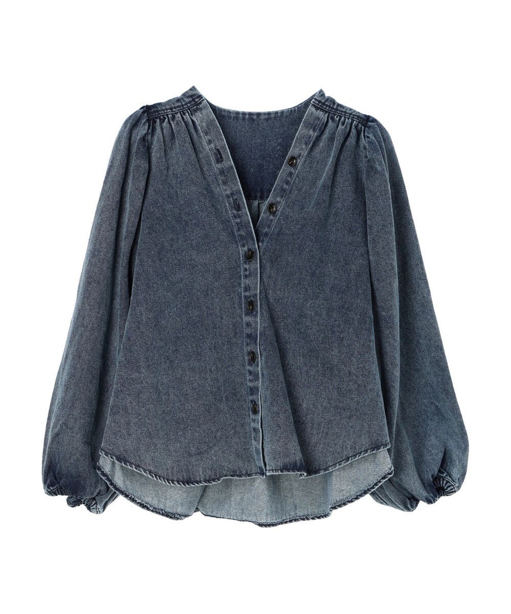CRAFT STANDARD BOUTIQUE デニムギャザーヨークブラウス 