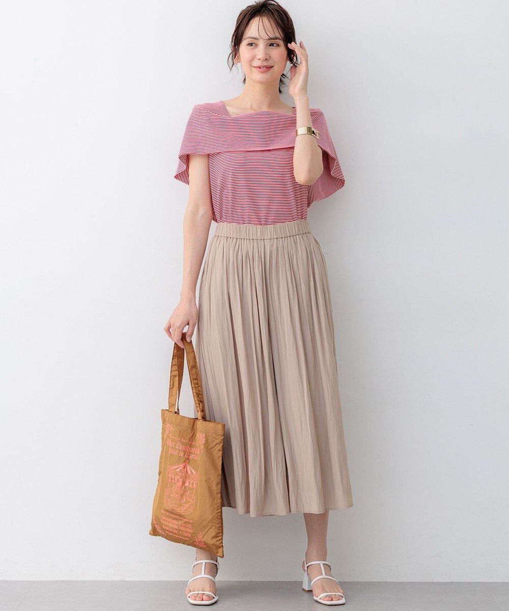 組曲 S ギャザーライトデシン パンツ 