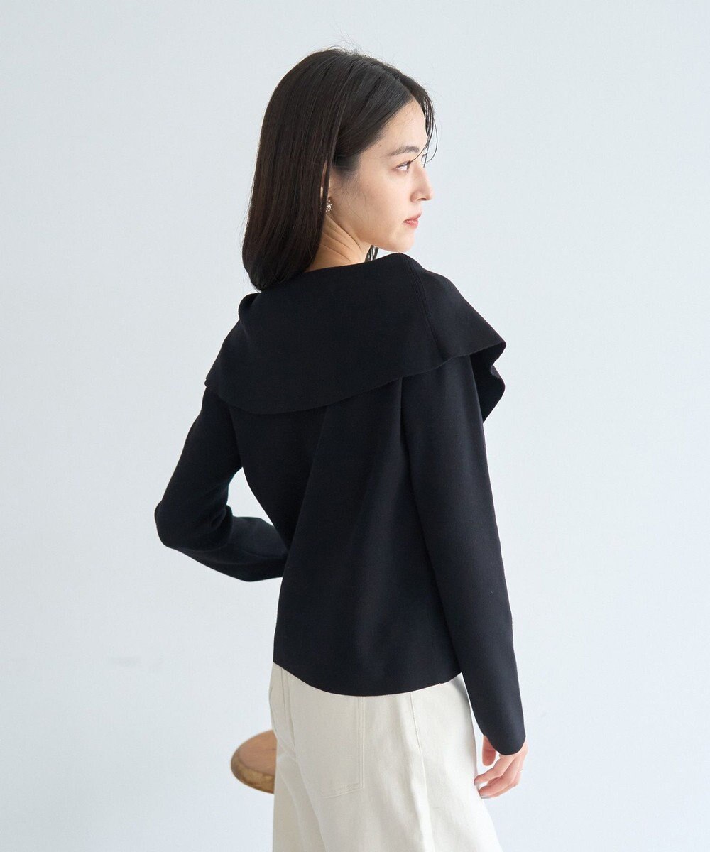 YECCA VECCA 2wayオフショルカラーカーディガン 