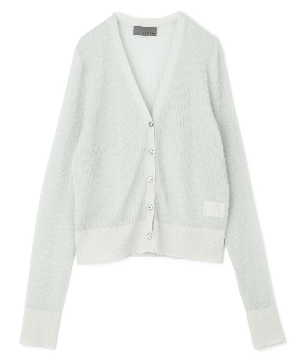 uncrave シアー リブ ニット カーディガン（uncrave STANDARD） 