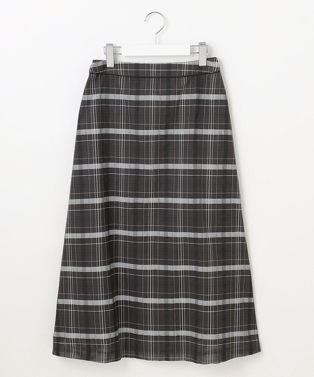 J.PRESS LADIES L 【洗える】シアーチェック スカート 