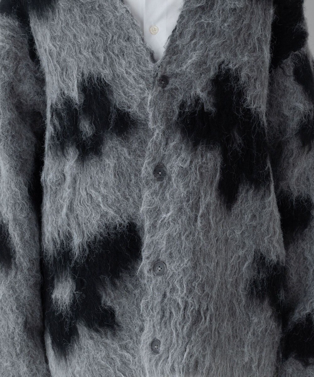 WEGO 【ユニセックス着用ITEM/MLサイズ展開】モヘアタッチパターンカーディガン 