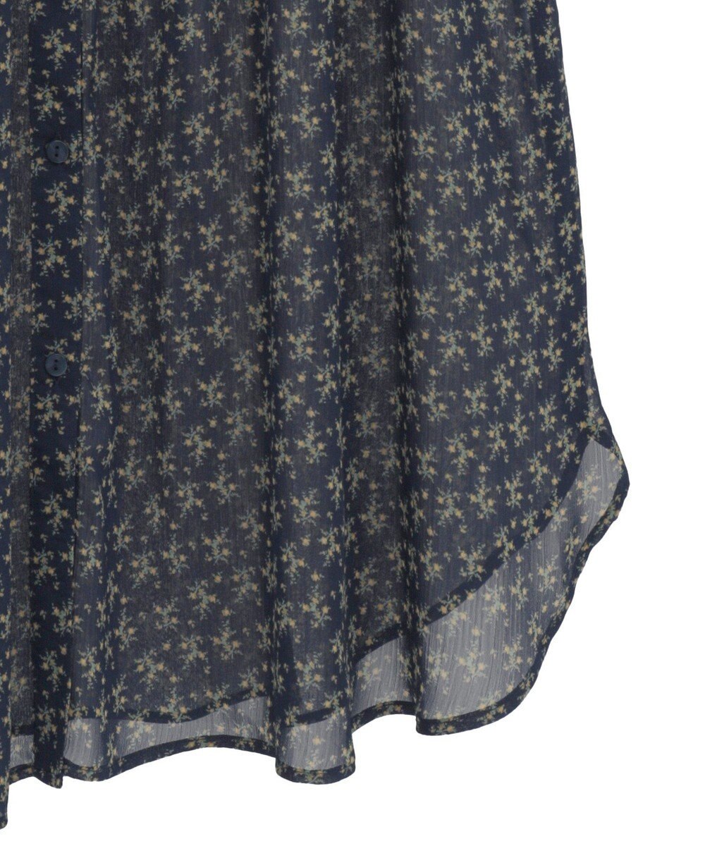 Green Parks 花柄シフォン楊柳ワンピース 