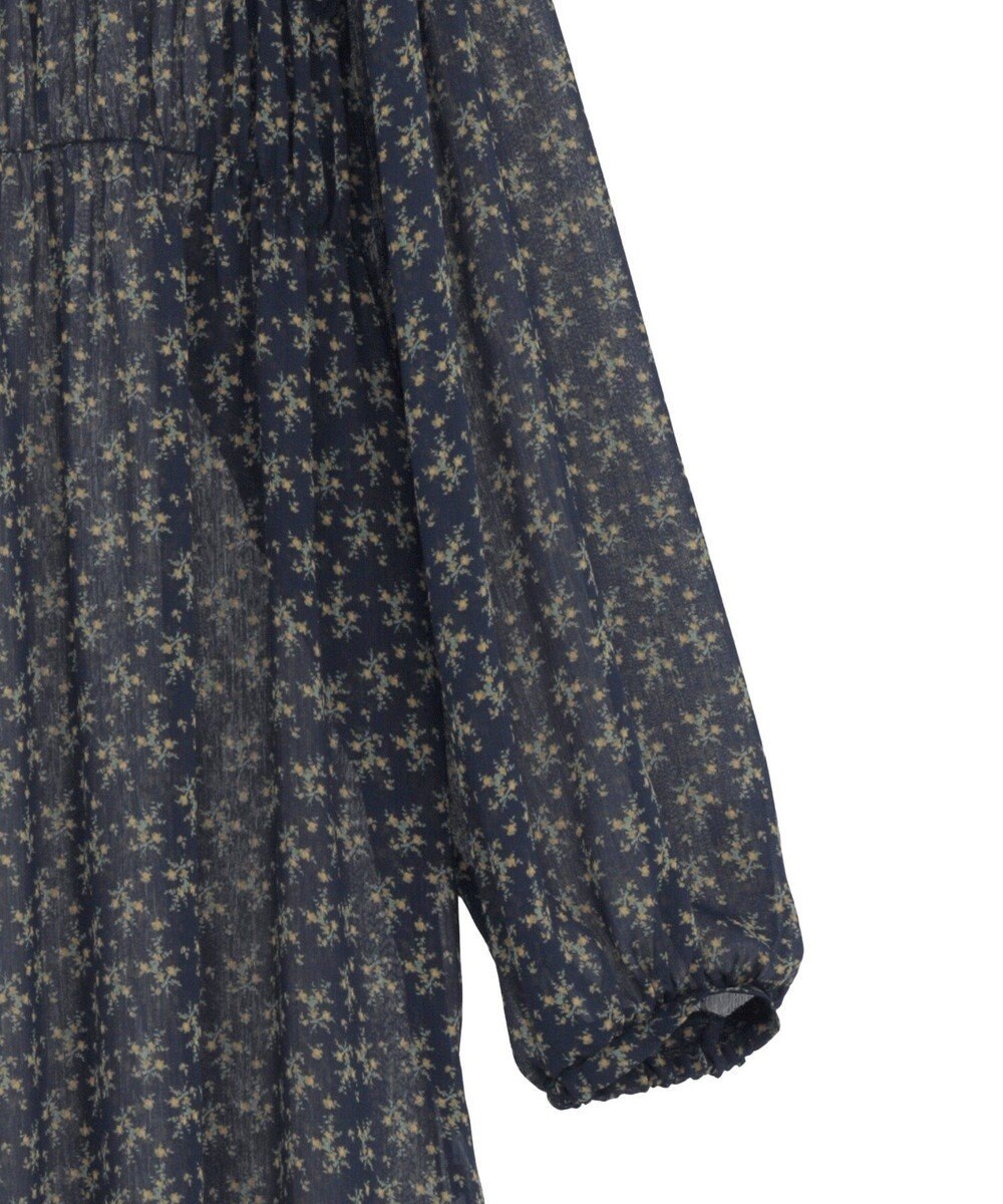 Green Parks 花柄シフォン楊柳ワンピース 