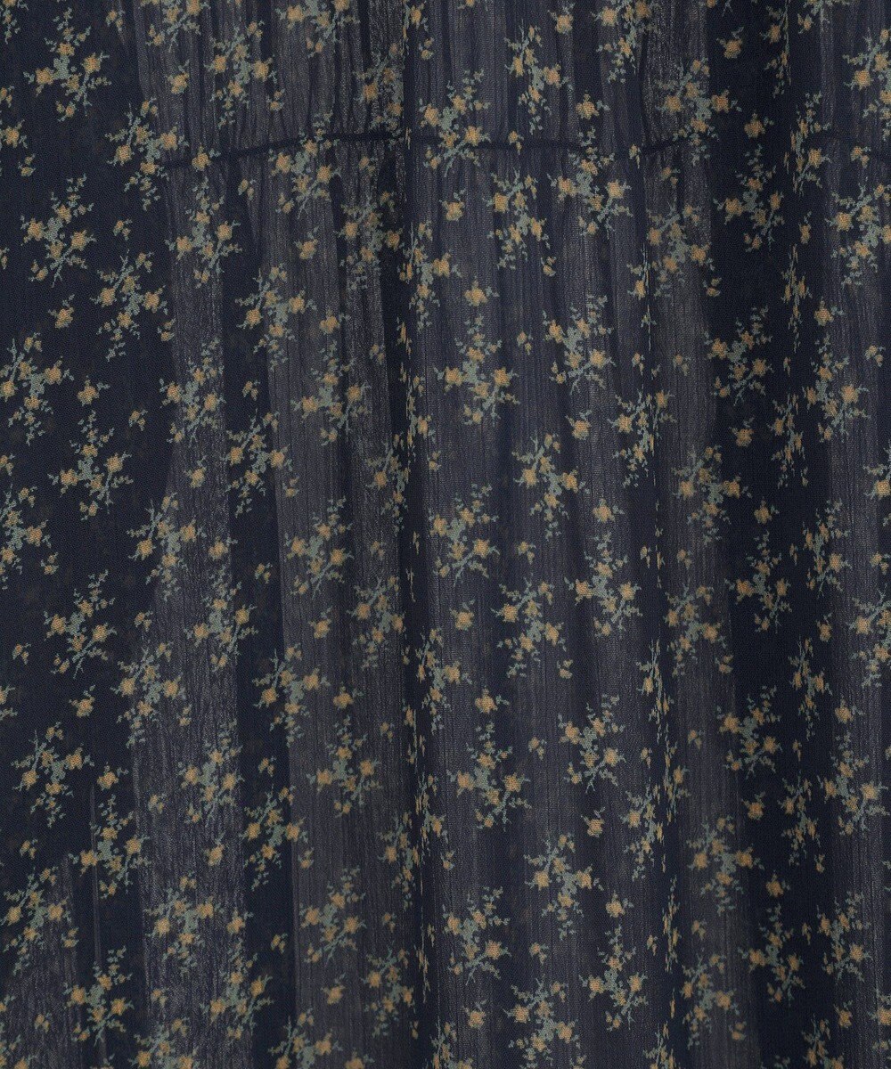 Green Parks 花柄シフォン楊柳ワンピース 